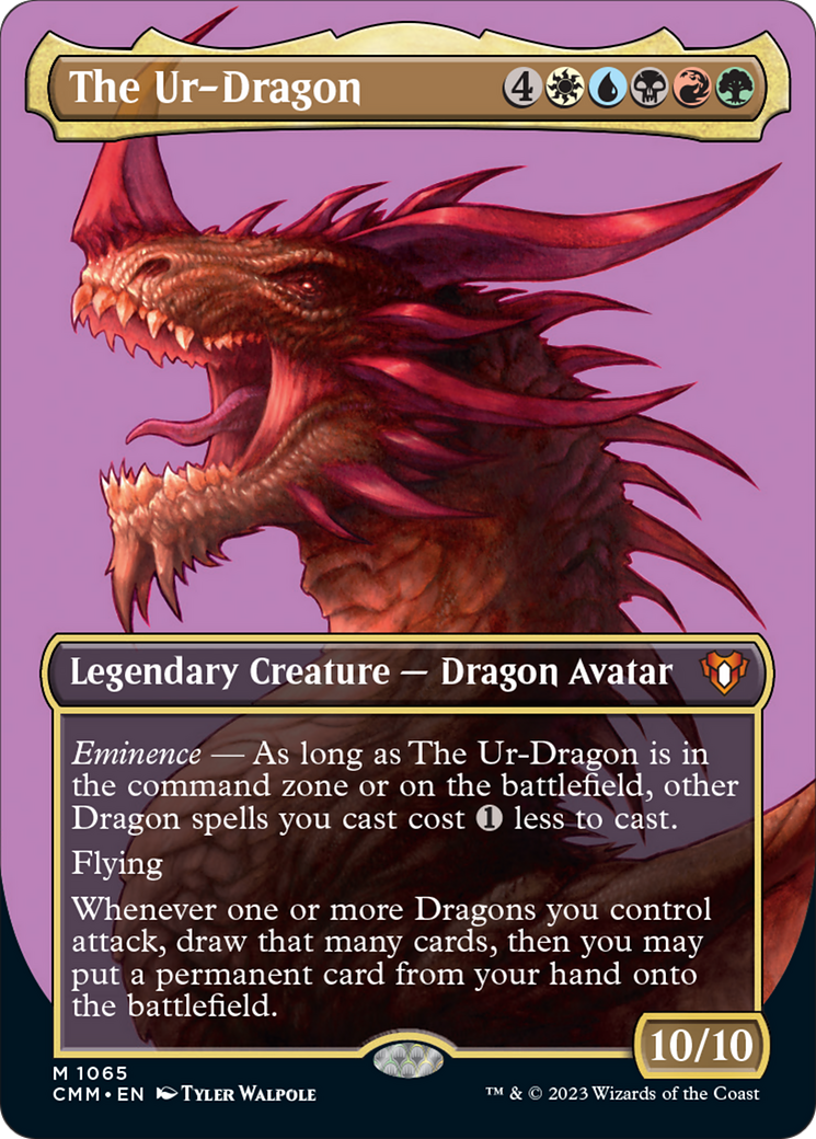 The Ur-Dragon (Borderless Textured Foil Frame Break) [Commander Masters] | Clutch Gaming