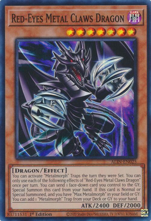 Red-Eyes Metal Claws Dragon [ALIN-EN025] Super Rare | Clutch Gaming