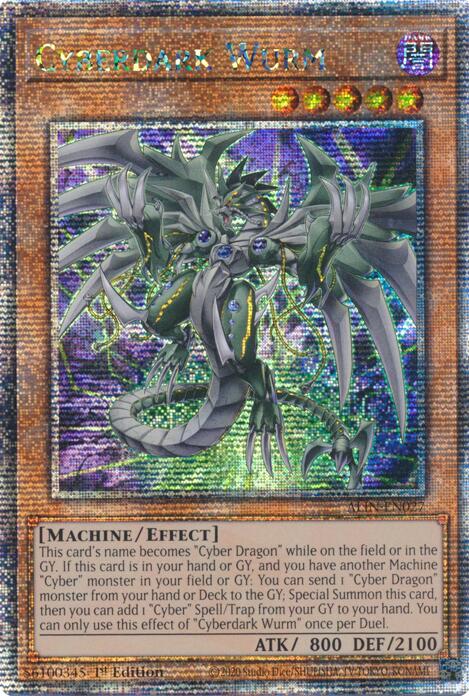 Cyberdark Wurm [ALIN-EN027] Quarter Century Secret Rare | Clutch Gaming