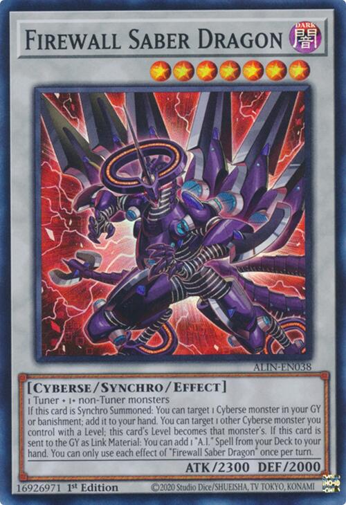 Firewall Saber Dragon [ALIN-EN038] Super Rare | Clutch Gaming