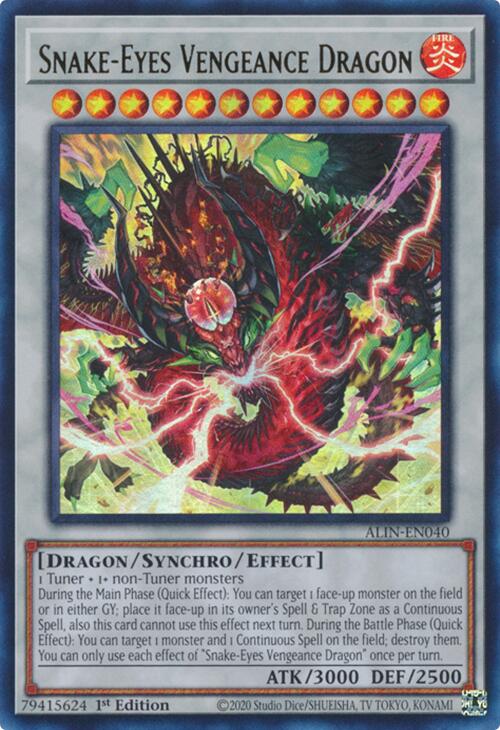 Snake-Eyes Vengeance Dragon [ALIN-EN040] Ultra Rare | Clutch Gaming
