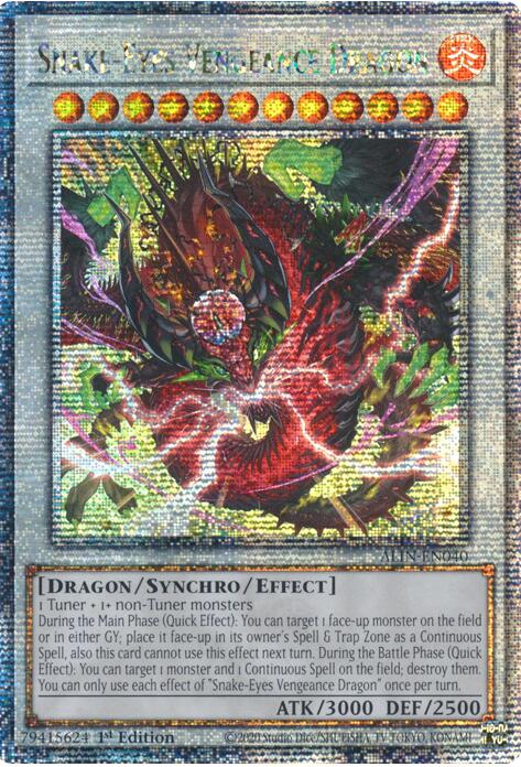 Snake-Eyes Vengeance Dragon [ALIN-EN040] Quarter Century Secret Rare | Clutch Gaming