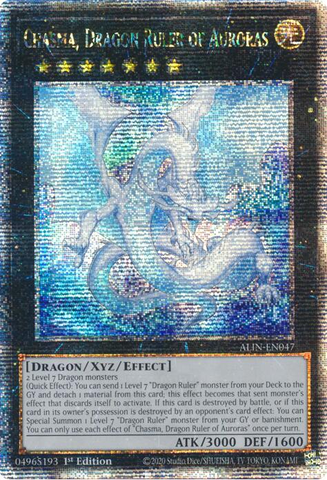 Chasma, Dragon Ruler of Auroras [ALIN-EN047] Quarter Century Secret Rare | Clutch Gaming