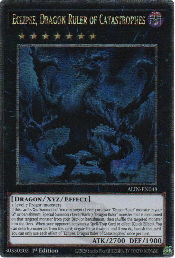 Eclipse, Dragon Ruler of Catastrophes [ALIN-EN048] Quarter Century Secret Rare | Clutch Gaming