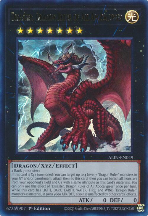 Disaster, Dragon Ruler of All Apocalypses [ALIN-EN049] Ultra Rare | Clutch Gaming