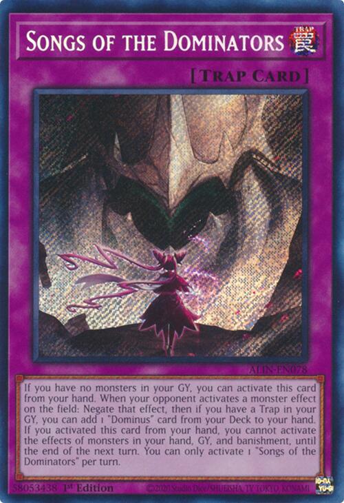 Songs of the Dominators [ALIN-EN078] Secret Rare | Clutch Gaming