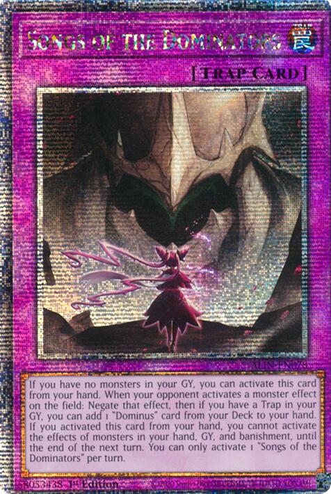 Songs of the Dominators [ALIN-EN078] Quarter Century Secret Rare | Clutch Gaming