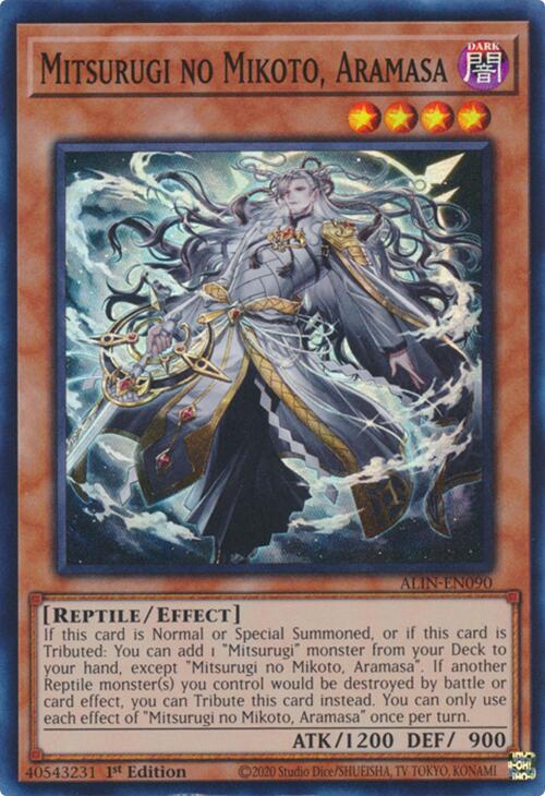 Mitsurugi no Mikoto, Aramasa [ALIN-EN090] Super Rare | Clutch Gaming