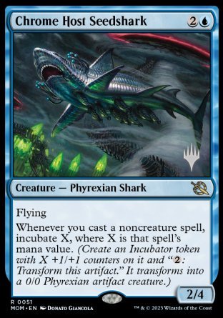 Chrome Host Seedshark (Promo Pack) [March of the Machine Promos] | Clutch Gaming