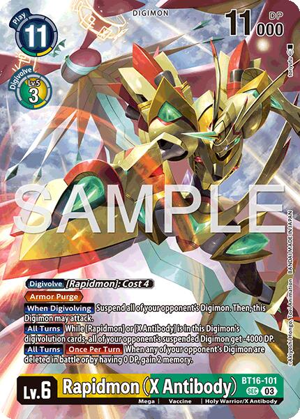 Rapidmon [BT16-101] (X Antibody) (Limited Card Pack -Billion Bullet-) [Limited Card Pack -Billion Bullet-] | Clutch Gaming