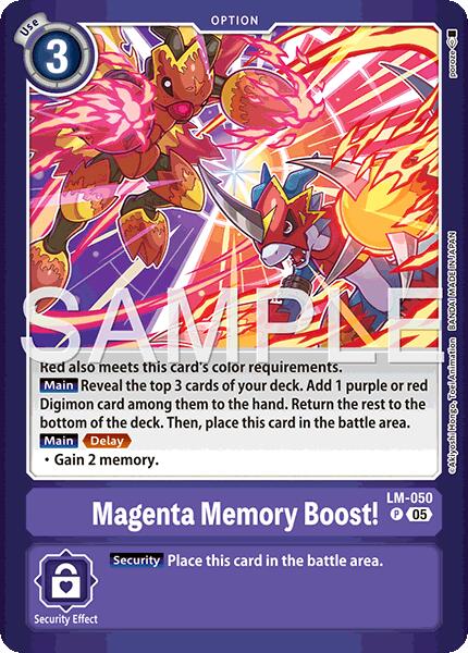 Magenta Memory Boost! [LM-050] (Limited Card Pack -Billion Bullet-) [Limited Card Pack -Billion Bullet-] | Clutch Gaming