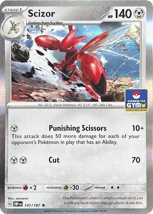 Scizor (141/197) (Pokemon Gym Promo) [Scarlet & Violet: Obsidian Flames] | Clutch Gaming
