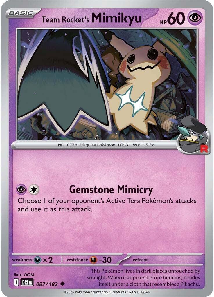 Team Rocket's Mimikyu (087/182) [Scarlet & Violet: Destined Rivals] | Clutch Gaming