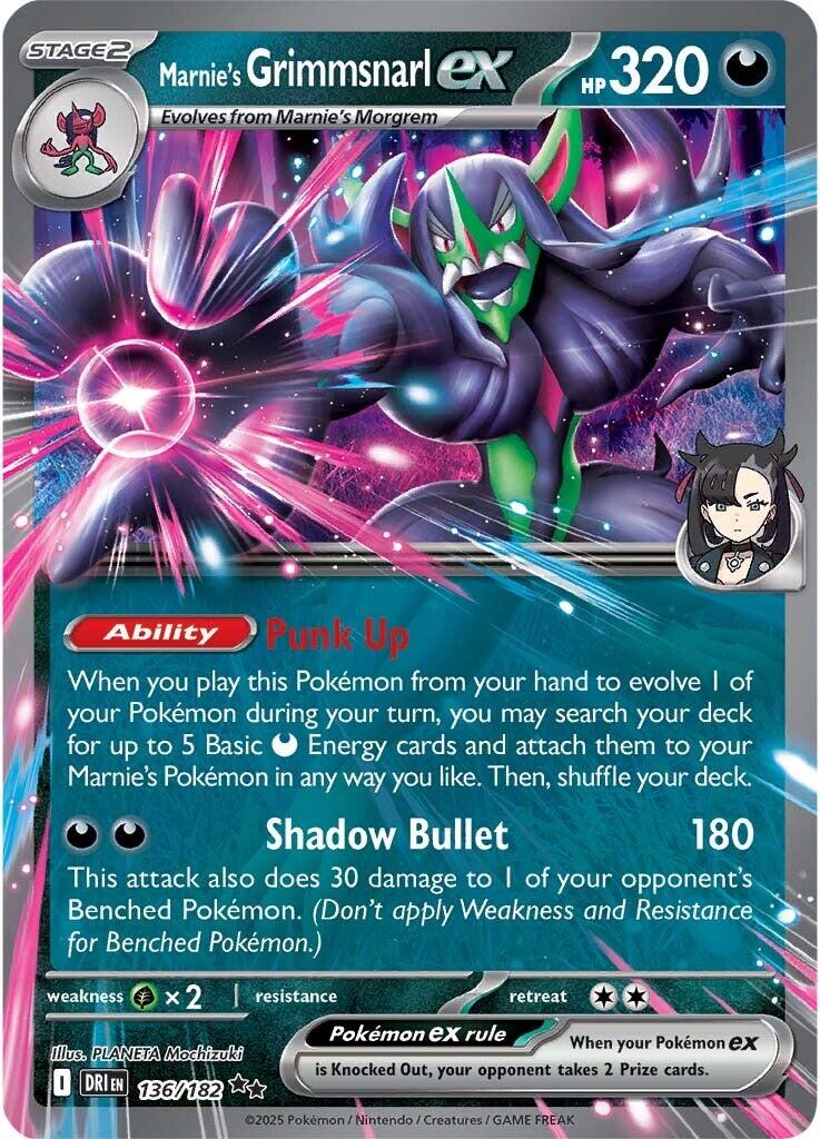 Marnie's Grimmsnarl ex (136/182) [Scarlet & Violet: Destined Rivals] | Clutch Gaming