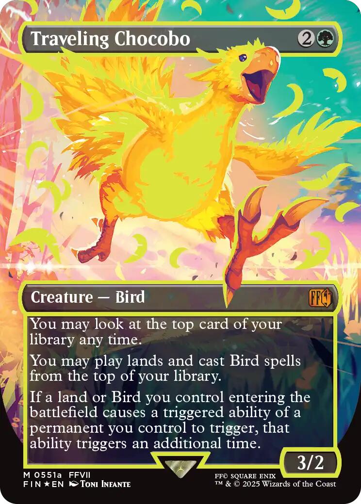 Traveling Chocobo (Borderless) (Neon Ink Yellow) [FINAL FANTASY] | Clutch Gaming
