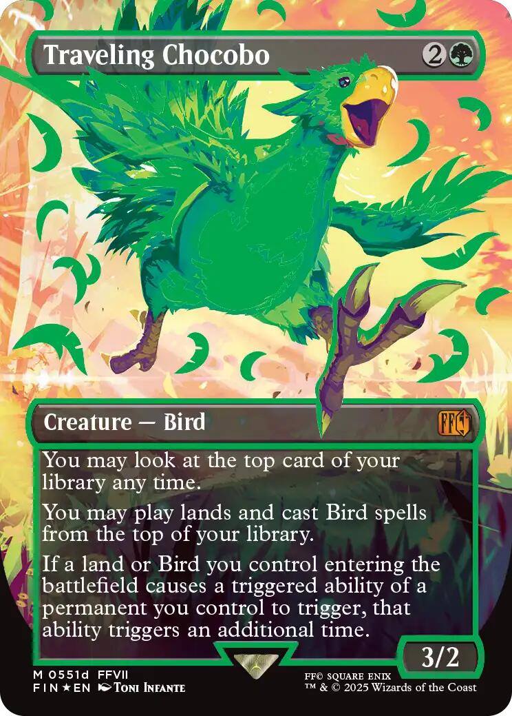 Traveling Chocobo (Borderless) (Neon Ink Green) [FINAL FANTASY] | Clutch Gaming