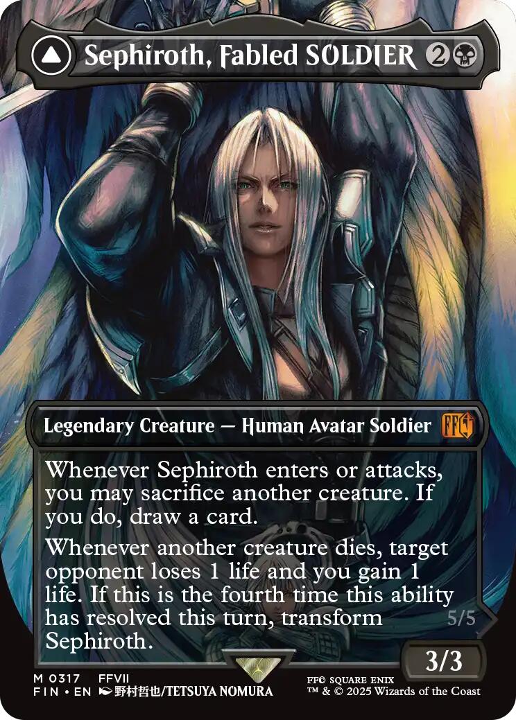 Sephiroth, Fabled SOLDIER // Sephiroth, One-Winged Angel (Borderless) (0317) [FINAL FANTASY] | Clutch Gaming