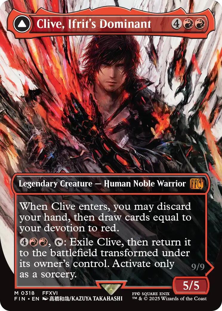 Clive, Ifrit's Dominant // Ifrit, Warden of Inferno (Borderless) (0318) [FINAL FANTASY] | Clutch Gaming