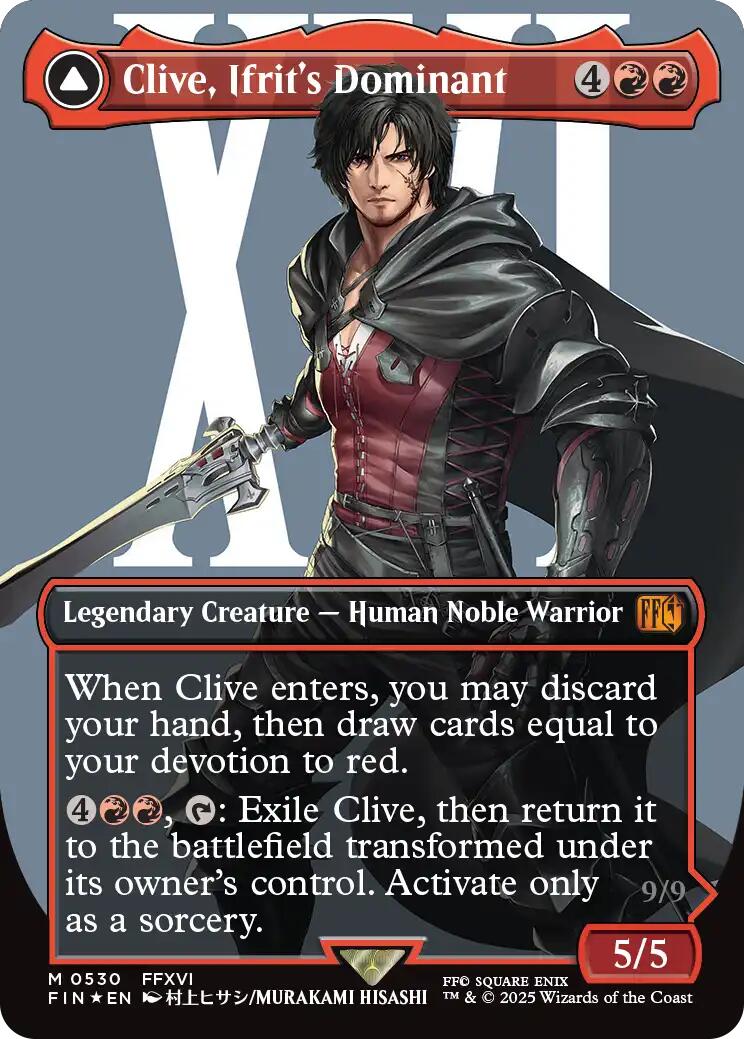 Clive, Ifrit's Dominant // Ifrit, Warden of Inferno (Borderless) (Surge Foil) [FINAL FANTASY] | Clutch Gaming