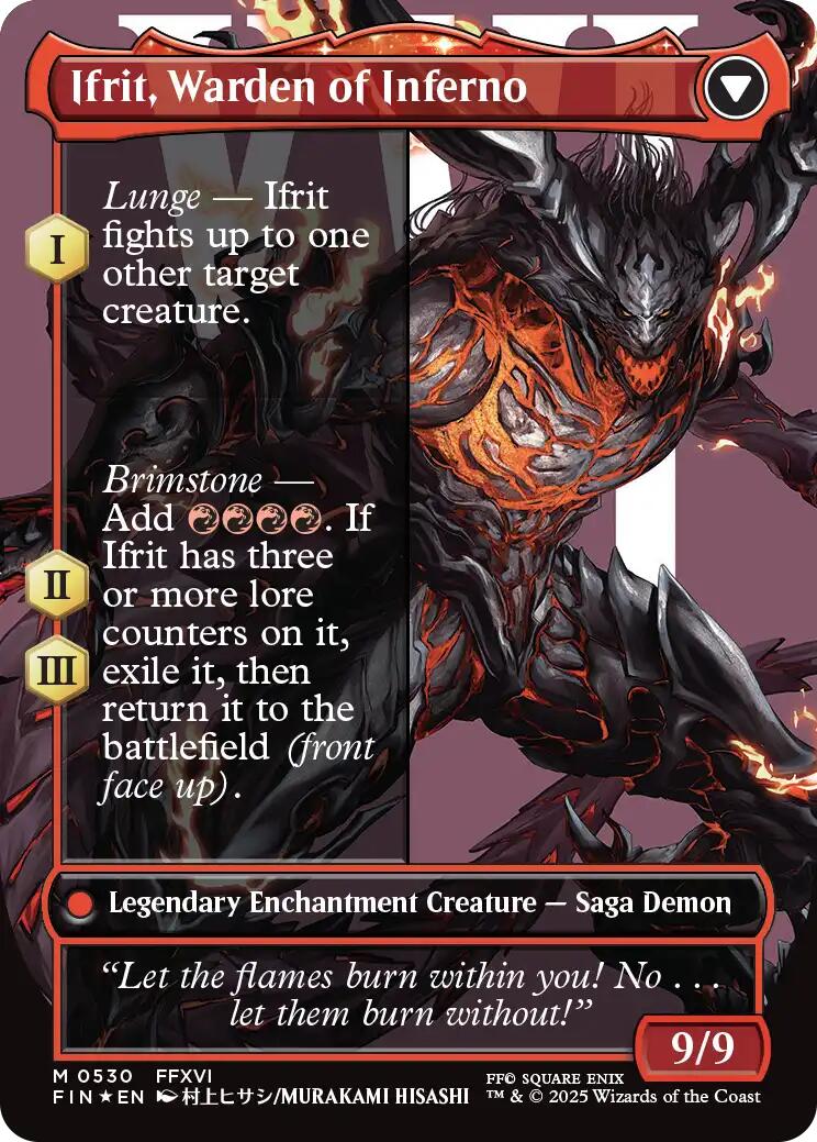 Clive, Ifrit's Dominant // Ifrit, Warden of Inferno (Borderless) (Surge Foil) [FINAL FANTASY] | Clutch Gaming
