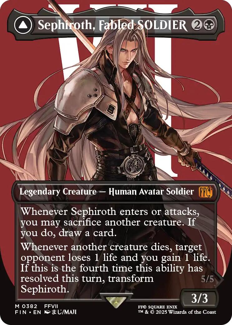 Sephiroth, Fabled SOLDIER // Sephiroth, One-Winged Angel (Borderless) (0382) [FINAL FANTASY] | Clutch Gaming