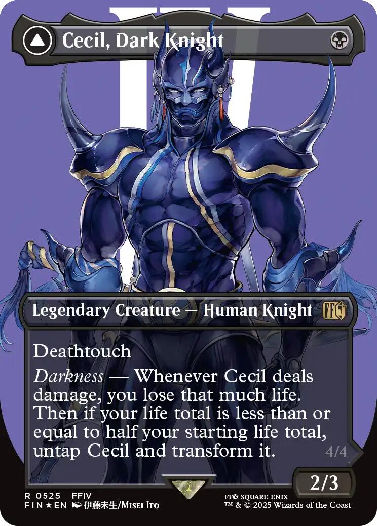 Cecil, Dark Knight // Cecil, Redeemed Paladin (Borderless) (Surge Foil) [FINAL FANTASY] | Clutch Gaming