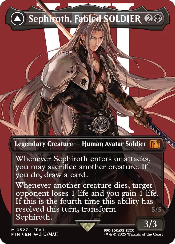 Sephiroth, Fabled SOLDIER // Sephiroth, One-Winged Angel (Borderless) (Surge Foil) [FINAL FANTASY] | Clutch Gaming