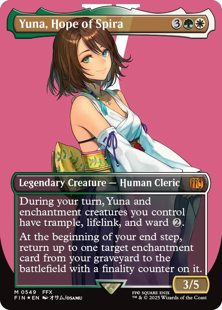 Yuna, Hope of Spira (Borderless) (Surge Foil) [FINAL FANTASY] | Clutch Gaming