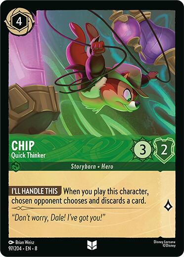 Chip - Quick Thinker (97/204) [Reign of Jafar] | Clutch Gaming