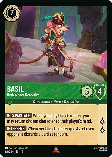 Basil - Undercover Detective (86/204) [Reign of Jafar] | Clutch Gaming