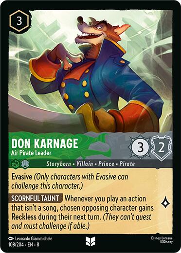 Don Karnage - Air Pirate Leader (108/204) [Reign of Jafar] | Clutch Gaming