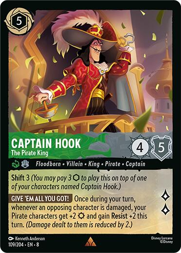 Captain Hook - The Pirate King (109/204) [Reign of Jafar] | Clutch Gaming