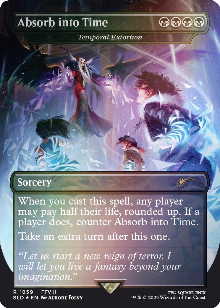 Absorb into Time - Temporal Extortion (Rainbow Foil) [Secret Lair Drop Series] | Clutch Gaming