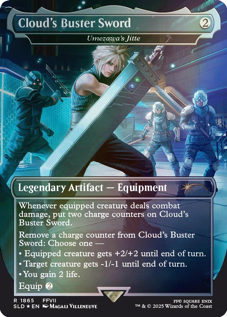 Cloud's Buster Sword - Umezawa's Jitte (Rainbow Foil) [Secret Lair Drop Series] | Clutch Gaming