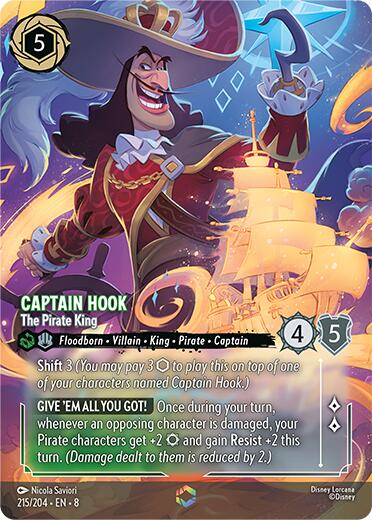 Captain Hook - The Pirate King (Enchanted) (215/204) [Reign of Jafar] | Clutch Gaming