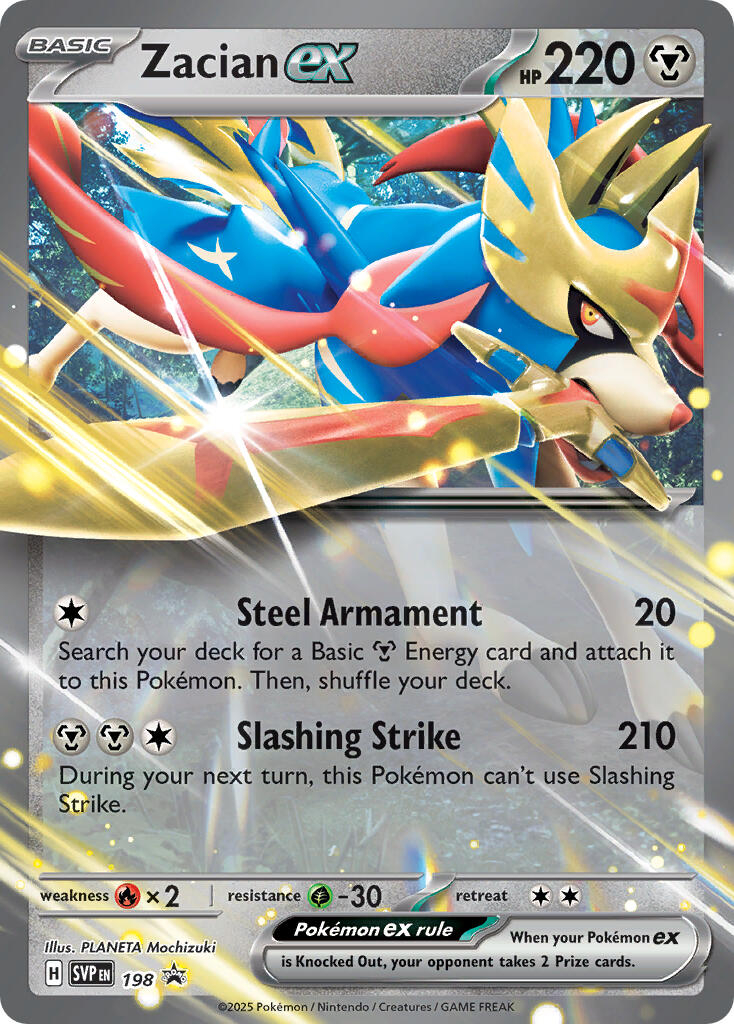 Zacian ex (198) [Scarlet & Violet: Black Star Promos] | Clutch Gaming