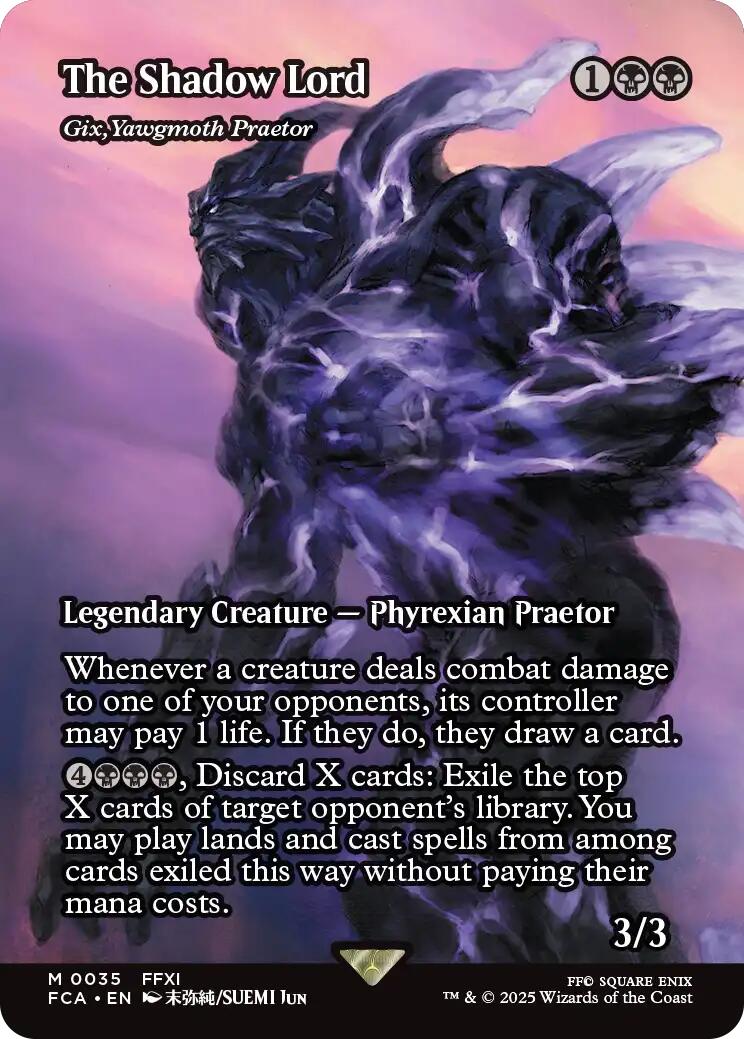 The Shadow Lord - Gix, Yawgmoth Praetor (Showcase) [FINAL FANTASY : Through the Ages] | Clutch Gaming