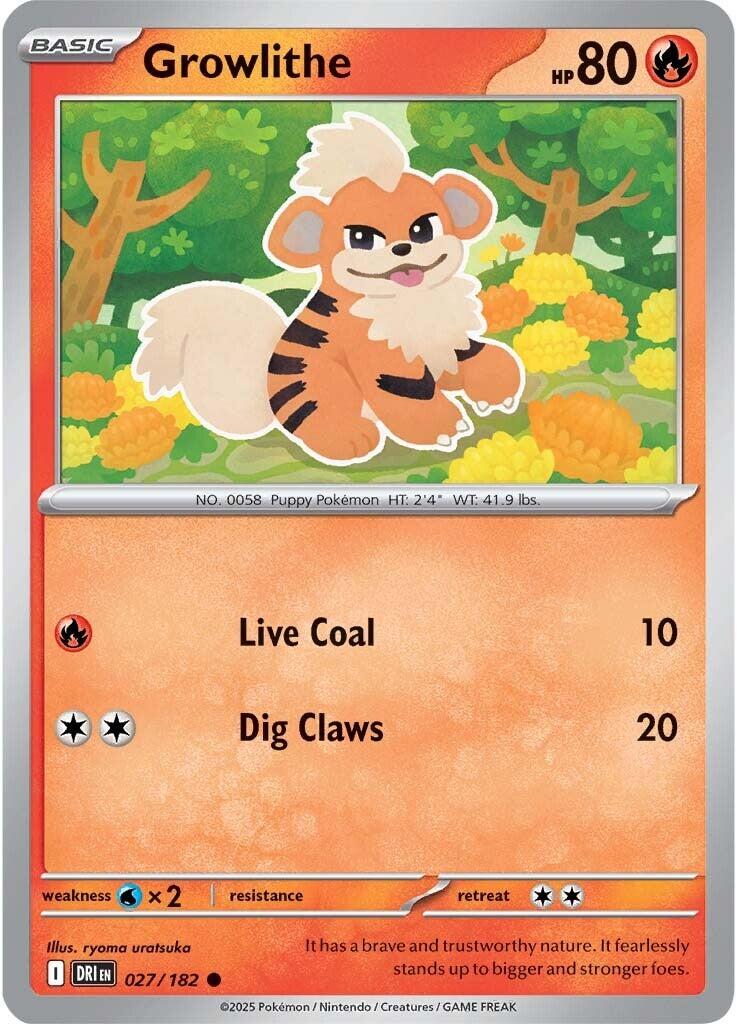 Growlithe (027/182) [Scarlet & Violet: Destined Rivals] | Clutch Gaming