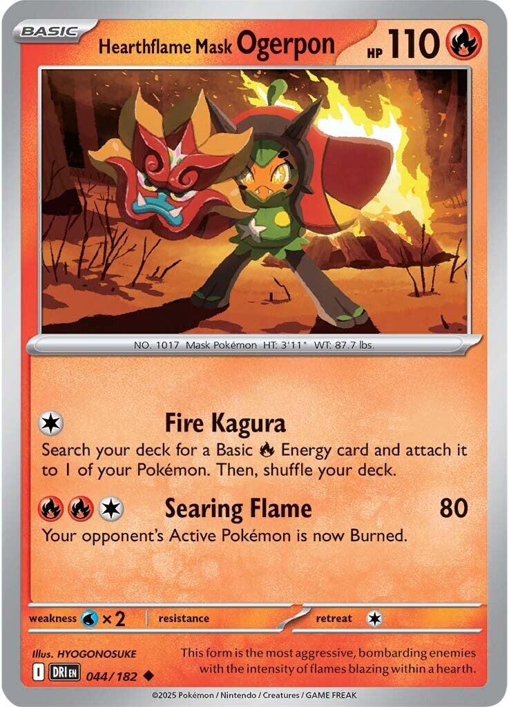 Hearthflame Mask Ogerpon (044/182) [Scarlet & Violet: Destined Rivals] | Clutch Gaming