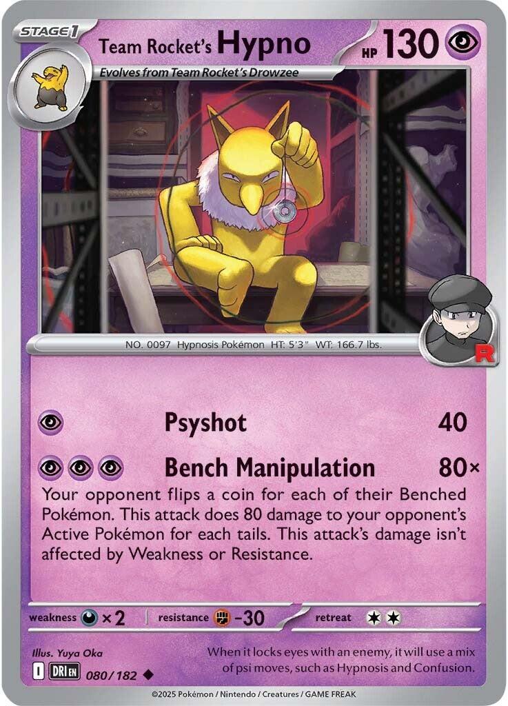 Team Rocket's Hypno (080/182) [Scarlet & Violet: Destined Rivals] | Clutch Gaming