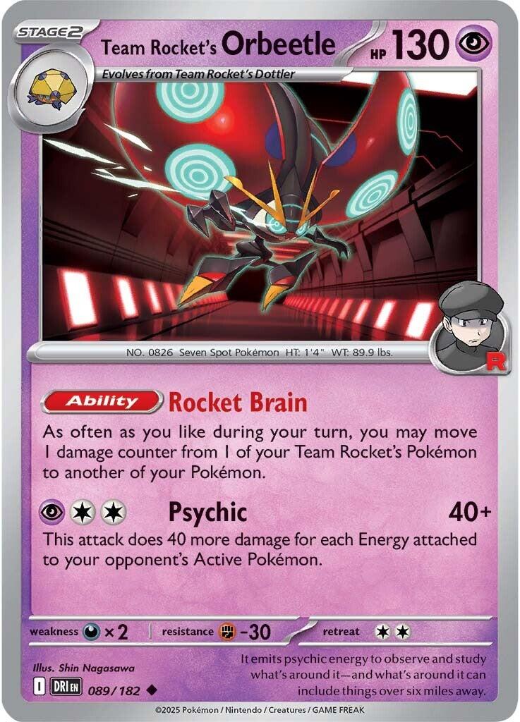 Team Rocket's Orbeetle (089/182) [Scarlet & Violet: Destined Rivals] | Clutch Gaming