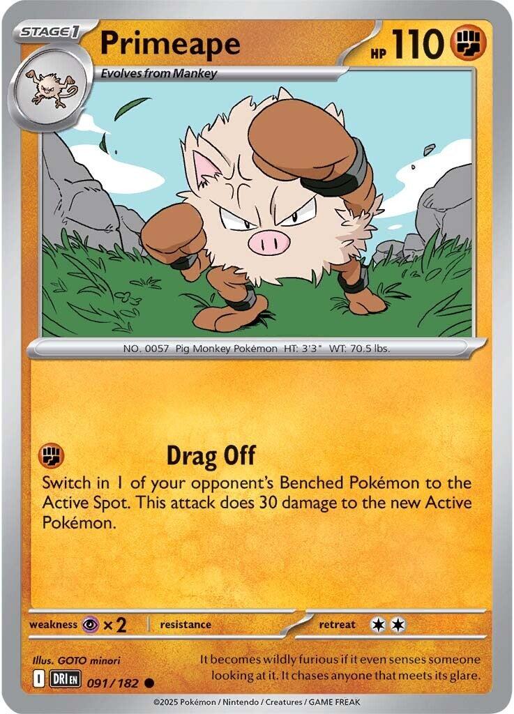 Primeape (091/182) [Scarlet & Violet: Destined Rivals] | Clutch Gaming