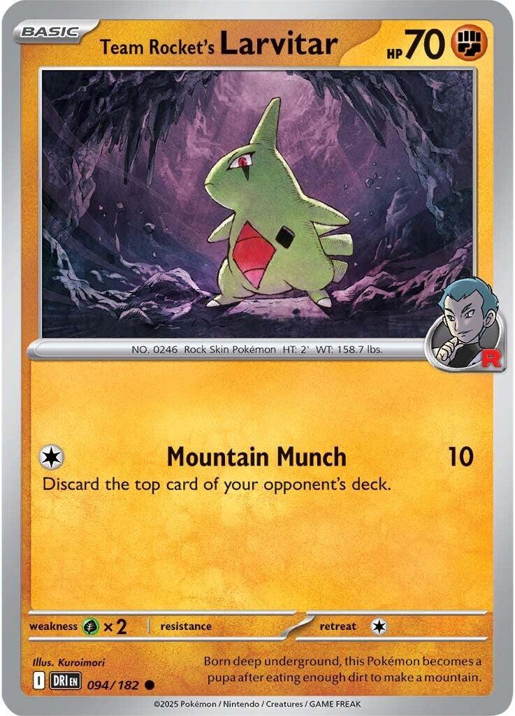 Team Rocket's Larvitar (094/182) [Scarlet & Violet: Destined Rivals] | Clutch Gaming