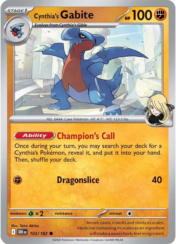 Cynthia's Gabite (103/182) [Scarlet & Violet: Destined Rivals] | Clutch Gaming