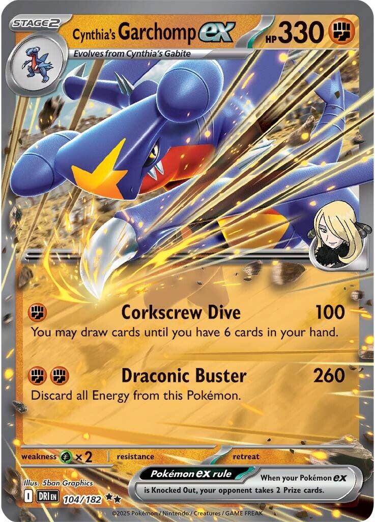 Cynthia's Garchomp ex (104/182) [Scarlet & Violet: Destined Rivals] | Clutch Gaming