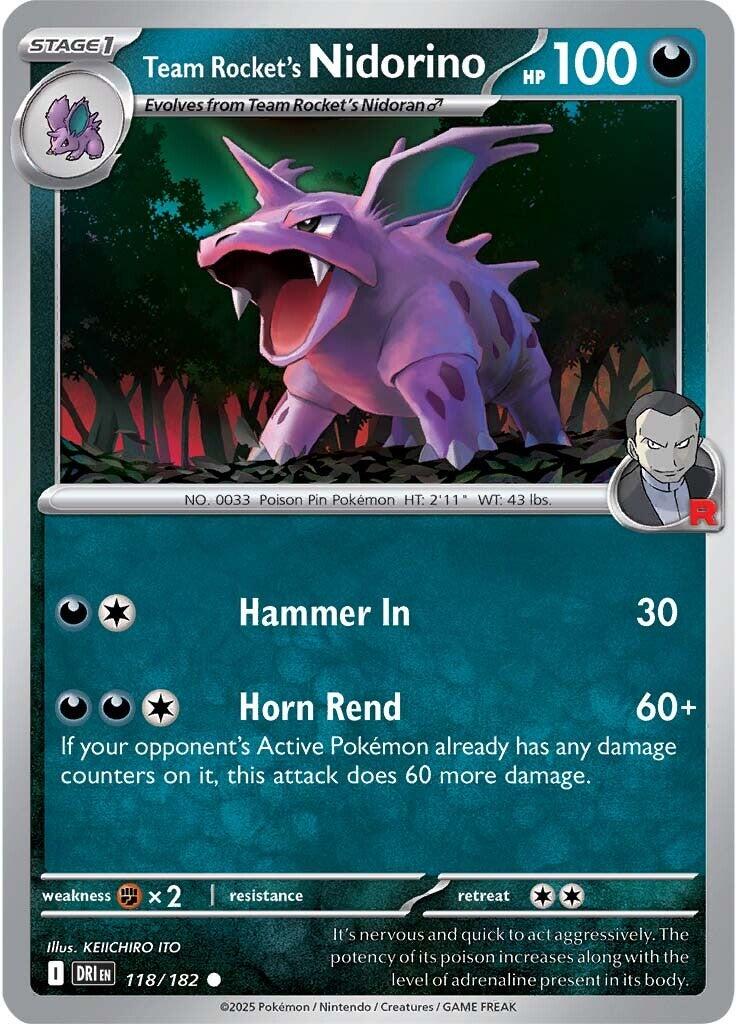 Team Rocket's Nidorino (118/182) [Scarlet & Violet: Destined Rivals] | Clutch Gaming