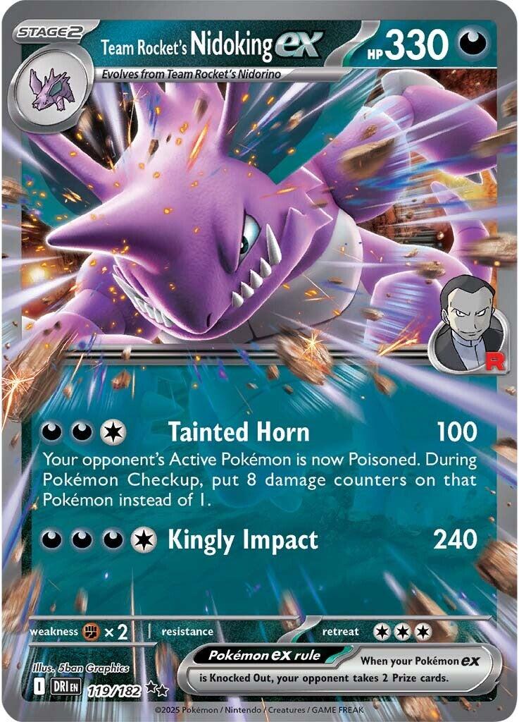 Team Rocket's Nidoking ex (119/182) [Scarlet & Violet: Destined Rivals] | Clutch Gaming