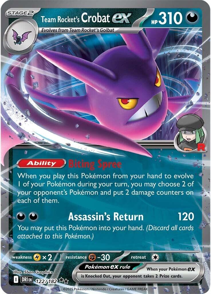 Team Rocket's Crobat ex (122/182) [Scarlet & Violet: Destined Rivals] | Clutch Gaming