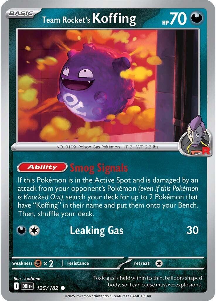 Team Rocket's Koffing (125/182) [Scarlet & Violet: Destined Rivals] | Clutch Gaming