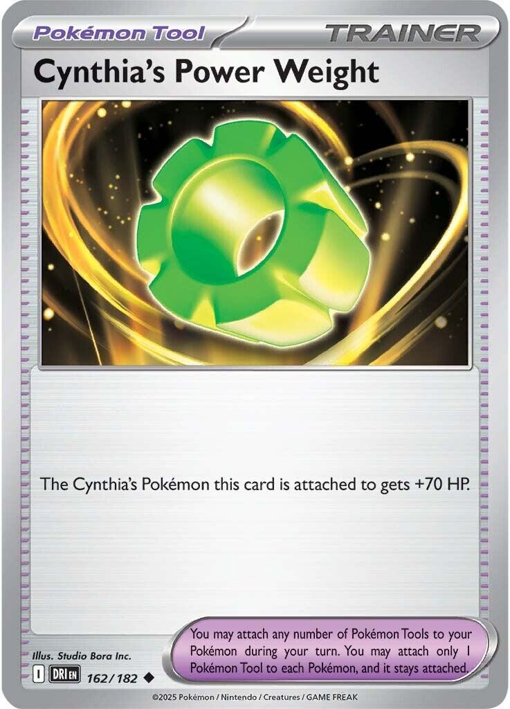 Cynthia's Power Weight (162/182) [Scarlet & Violet: Destined Rivals] | Clutch Gaming